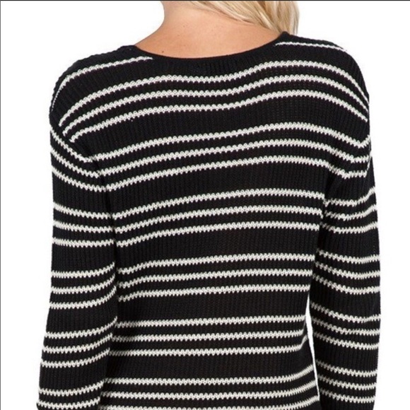 Volcom black and white striped sweater dress - Picture 2 of 7